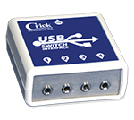 USB switch interface in square box